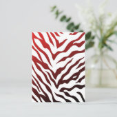 Rode en zwarte zebrastripes briefkaart (Staand voorkant)