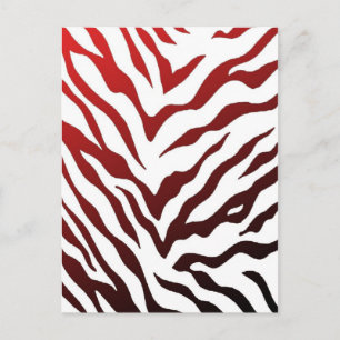 Rode en zwarte zebrastripes briefkaart