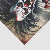 Rode enge Halloween Clown Decoupage Papier (Detail)