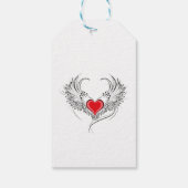 Rode Engel Hart met vleugels Cadeaulabel (Achterkant)