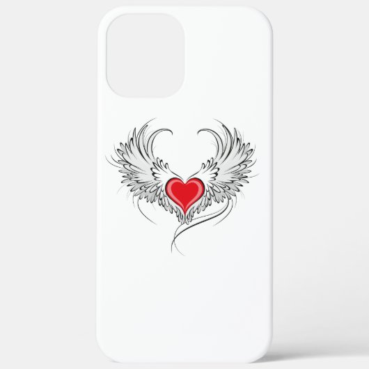 Rode Engel Hart met vleugels Case-Mate iPhone Case (Achterkant)