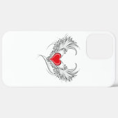 Rode Engel Hart met vleugels Case-Mate iPhone Case (Achterkant / Rechts)