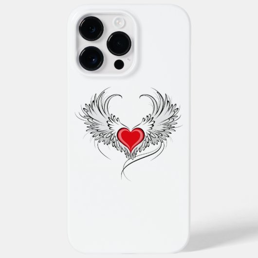 Rode Engel Hart met vleugels Case-Mate iPhone Case (Achterkant)