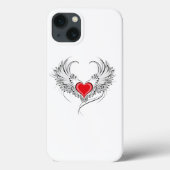 Rode Engel Hart met vleugels Case-Mate iPhone Case (Achterkant)