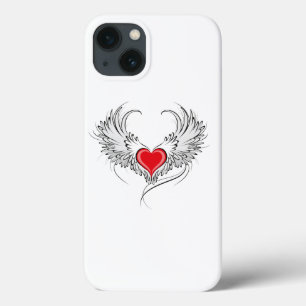 Rode Engel Hart met vleugels Case-Mate iPhone Case