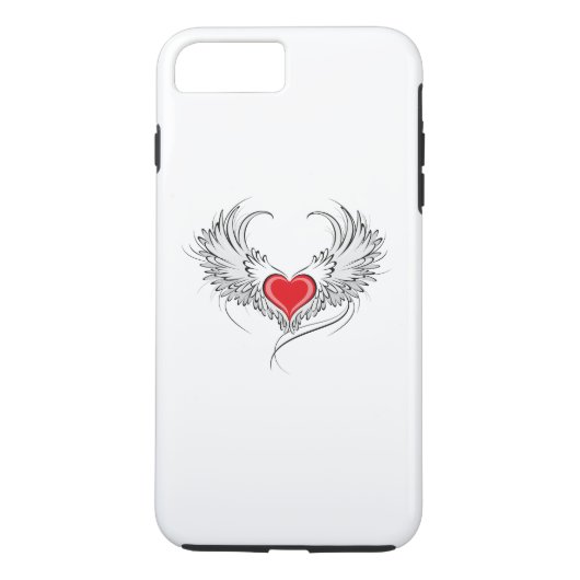 Rode Engel Hart met vleugels Case-Mate iPhone Case (Achterkant)