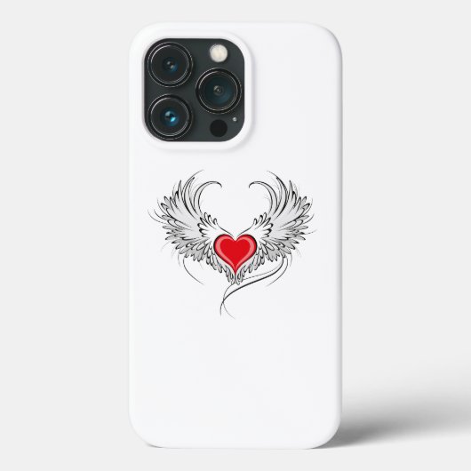 Rode Engel Hart met vleugels Case-Mate iPhone Case (Achterkant)