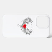 Rode Engel Hart met vleugels Case-Mate iPhone Case (Achterkant (horizontaal))