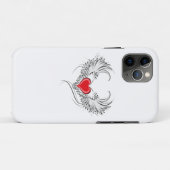 Rode engel hart met vleugels Case-Mate iPhone case (Achterkant (horizontaal))