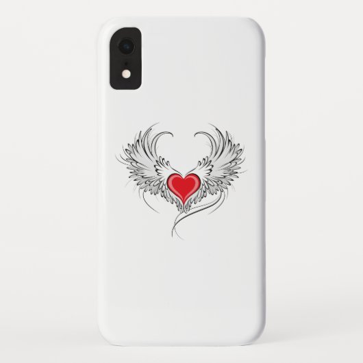 Rode Engel Hart met vleugels Case-Mate iPhone Case (Achterkant)