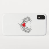 Rode Engel Hart met vleugels Case-Mate iPhone Case (Achterkant (horizontaal))