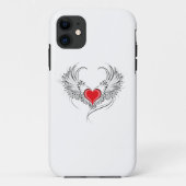Rode Engel Hart met vleugels Case-Mate iPhone Case (Achterkant)