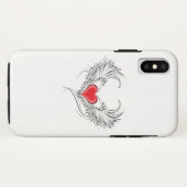 Rode engel hart met vleugels Case-Mate iPhone case (Achterkant (horizontaal))