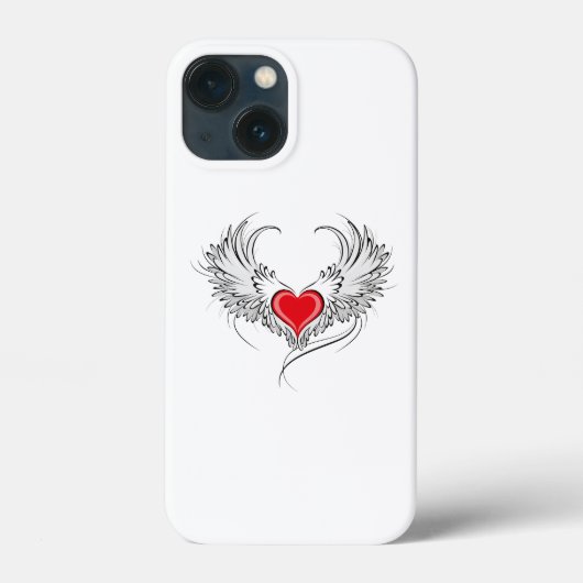 Rode Engel Hart met vleugels Case-Mate iPhone Case (Achterkant)