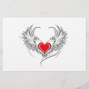 Rode Engel Hart met vleugels Flyer