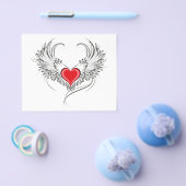 Rode Engel Hart met vleugels Flyer (Enkel)