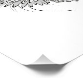 Rode Engel Hart met vleugels Foto Afdruk (Hoek)