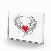 Rode Engel Hart met vleugels Fotoblokken (Rechts)
