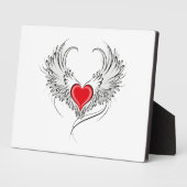 Rode Engel Hart met vleugels Fotoplaat (Zijkant)