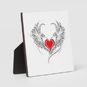 Rode Engel Hart met vleugels Fotoplaat (Voorkant)