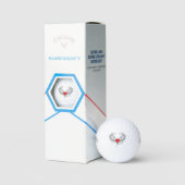 Rode Engel Hart met vleugels Golfballen (Verpakking)