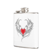 Rode Engel Hart met vleugels Heupfles (Links)