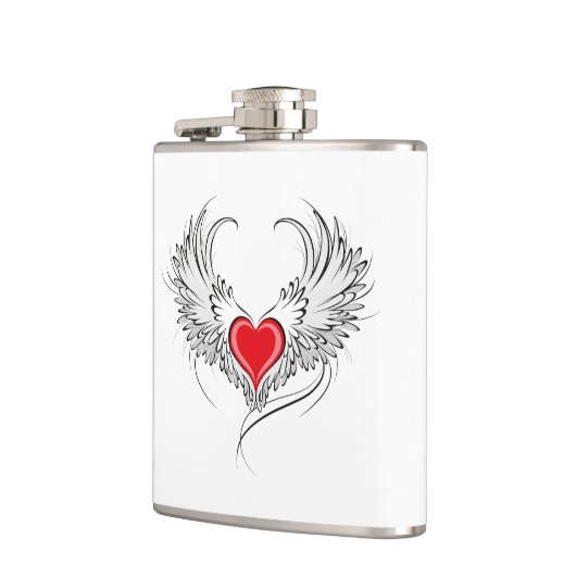 Rode Engel Hart met vleugels Heupfles (Links)