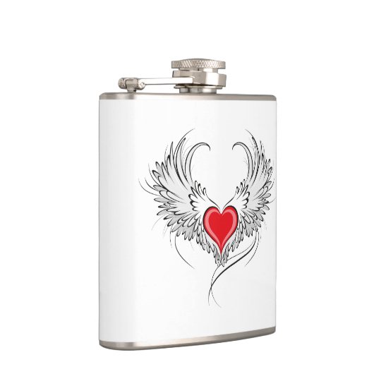 Rode Engel Hart met vleugels Heupfles (Rechts)