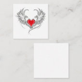 Rode Engel Hart met vleugels Informatiekaartje (Voorkant / Achterkant)