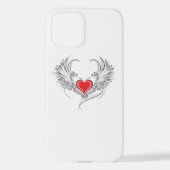 Rode Engel Hart met vleugels iPhone Hoesje (Achterkant)