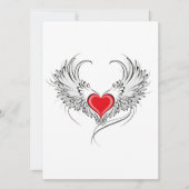 Rode Engel Hart met vleugels Kaart (Voorkant)