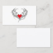 Rode Engel Hart met vleugels Klantenkaartje (Voorkant / Achterkant)