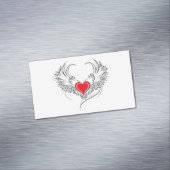 Rode Engel Hart met vleugels Magnetisch Visitekaartje (Voorbeeld)