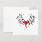 Rode Engel Hart met vleugels Menu (Voorkant / Achterkant)