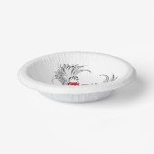 Rode engel hart met vleugels papieren kommen (Gebogen)