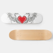 Rode Engel Hart met vleugels Persoonlijk Skateboard (Horizontaal)