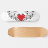Rode Engel Hart met vleugels Persoonlijk Skateboard (Horizontaal)