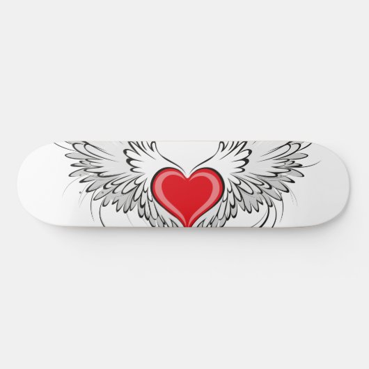Rode Engel Hart met vleugels Persoonlijk Skateboard (Horizontaal)
