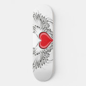 Rode Engel Hart met vleugels Persoonlijk Skateboard (Voorkant)