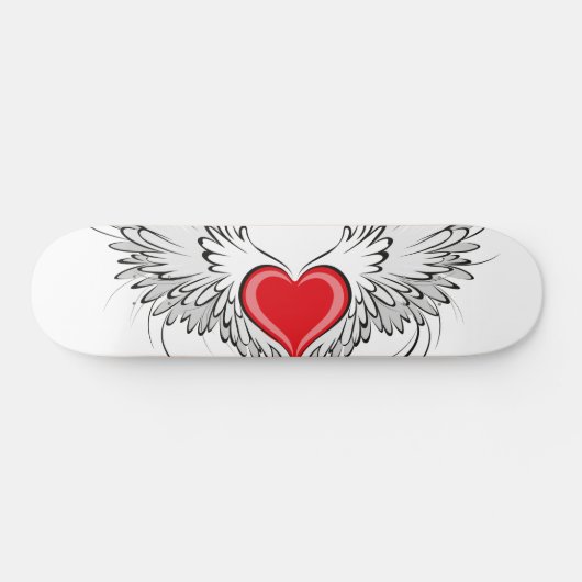 Rode Engel Hart met vleugels Persoonlijk Skateboard (Horizontaal)