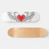 Rode Engel Hart met vleugels Persoonlijk Skateboard (Horizontaal)