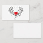 Rode Engel Hart met vleugels Plaatskaartje (Voorkant / Achterkant)