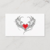 Rode Engel Hart met vleugels Plaatskaartje (Voorkant)