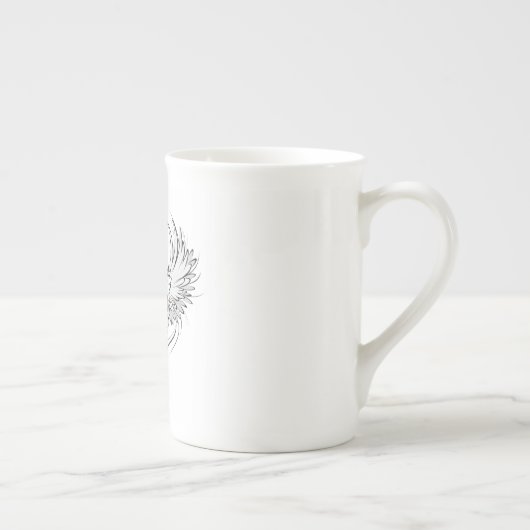 Rode Engel Hart met vleugels Porselein Kop (Rechts)