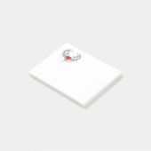 Rode Engel Hart met vleugels Post-it® Notes (Schuin)