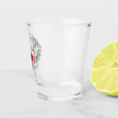 Rode Engel Hart met vleugels Shot Glas (Rechts)