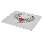 Rode Engel Hart met vleugels Snijplank (Hoek)