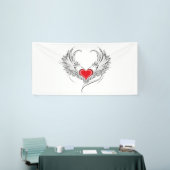 Rode Engel Hart met vleugels Spandoek (Beurs)