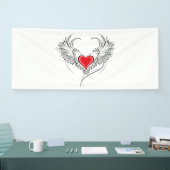 Rode Engel Hart met vleugels Spandoek (Beurs)