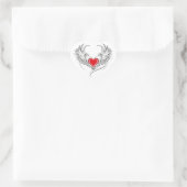 Rode Engel Hart met vleugels Sticker (Tas)